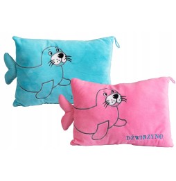 Plush Dolphin Pillow 30x20 cm