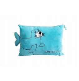 Plush Dolphin Pillow 30x20 cm