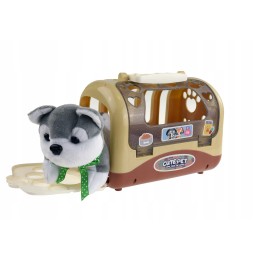 Plush Puppy Set with Carrier for Kids