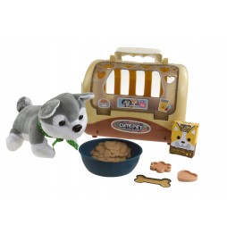 Plush Puppy Set with Carrier for Kids