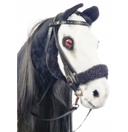 Realistic Black and White Hobby Horse A4