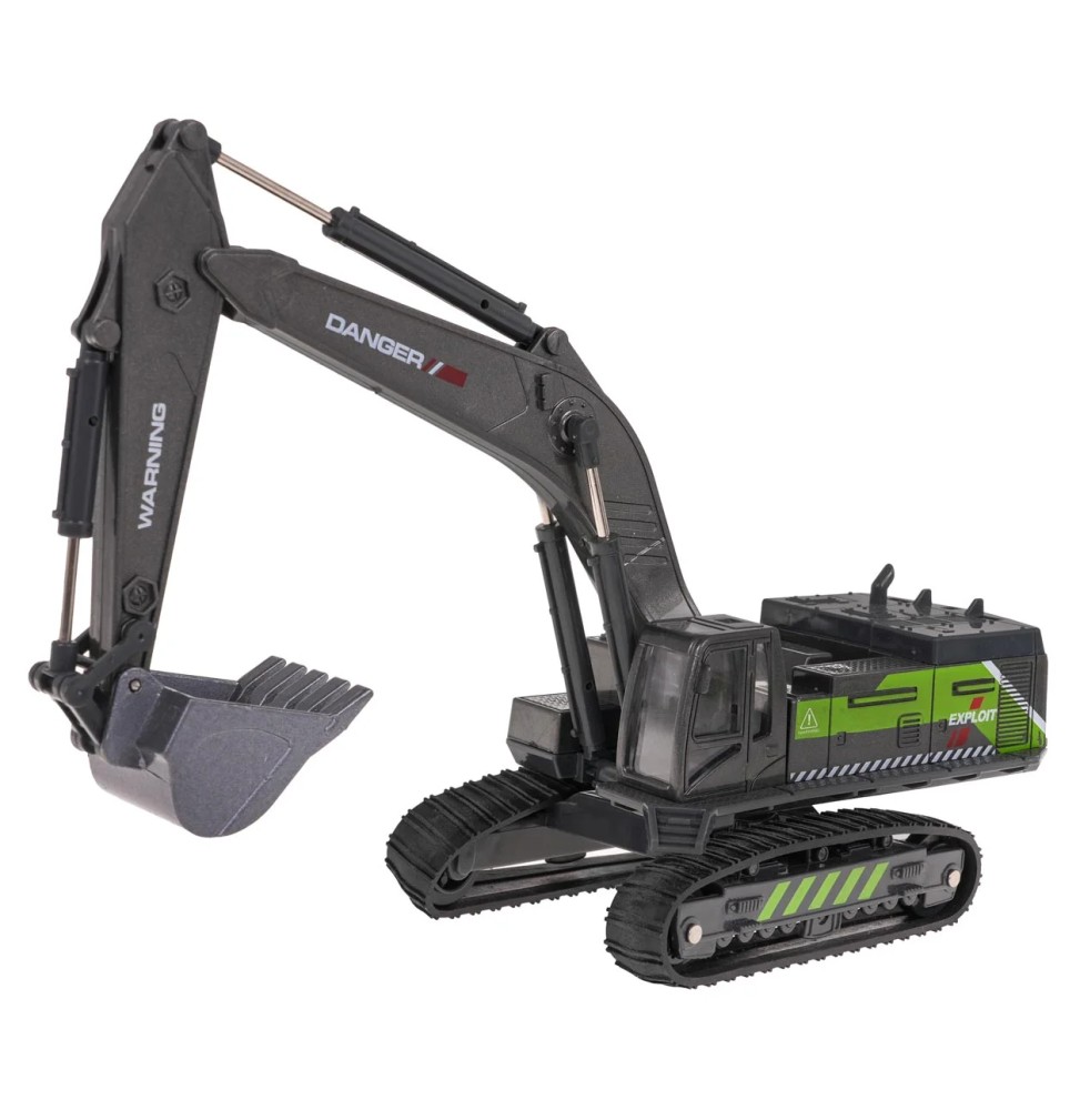 Metal Black-Green Excavator for Kids