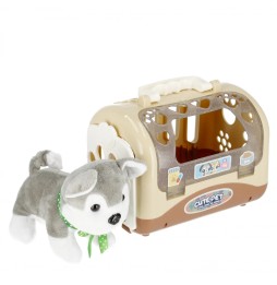 Plush Puppy Set with Carrier for Kids