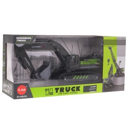 Metal Black-Green Excavator for Kids