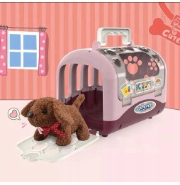 Plush Puppy Set with Carrier for Kids