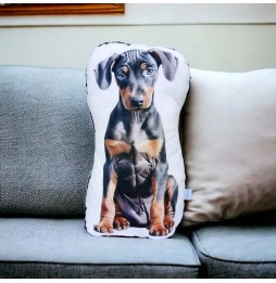 Poduszka piesek doberman z mikrofazy