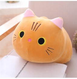 Cuddly Fat Cat Plush Toy 25 cm Brown