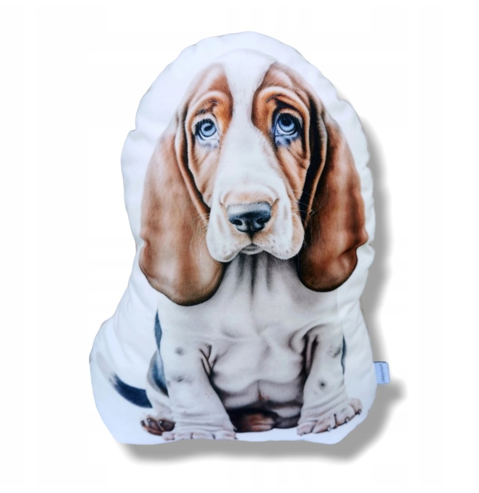 Poduszka piesek basset z mikrofazy 40 cm