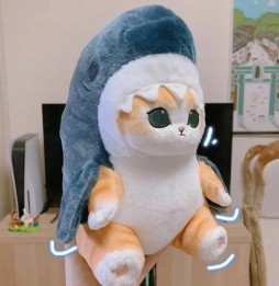 Plush Shark Cat Toy 25cm