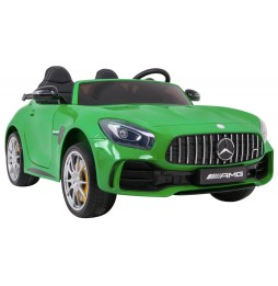 Mercedes-benz gt r dla dzieci zielony 4x4 z pilotem