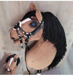 Hobby horse KOKOS 3D - niebieski z ogłowiem