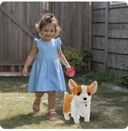 Interactive Corgi Dog on a Leash