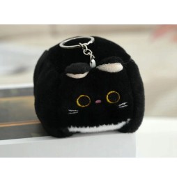 Plush Cat Keychain for Keys