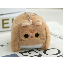 Plush Cat Keychain for Keys