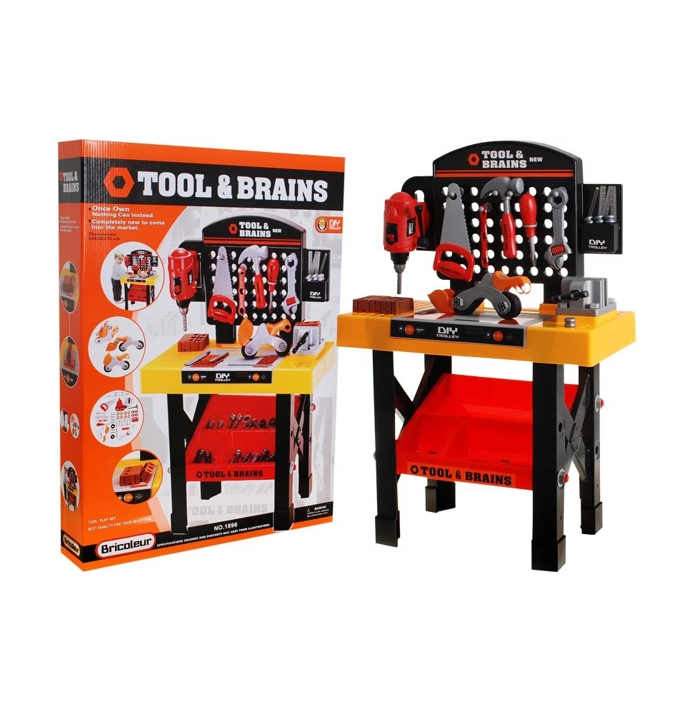 2-in-1 Tool Workshop for Kids 3+ with Accessories