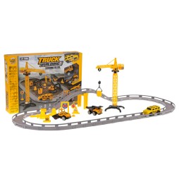 Racing Track with Construction Cars