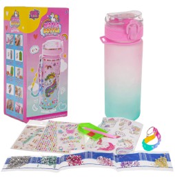 Unicorn Water Bottle with Decoration Accessories