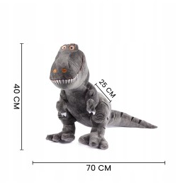 Plush Dinosaur DINO 70 cm Gray