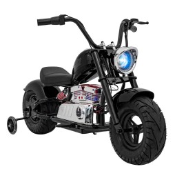 Motocicleta chopper warrior neagră pentru copii - 350W