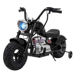 Motocicleta chopper warrior neagră pentru copii - 350W