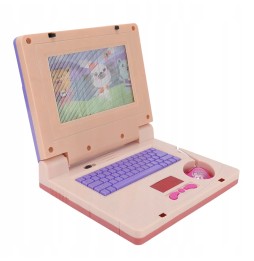 Edukacyjny laptop dla dzieci z muzyką i LED