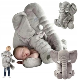 Plush Elephant Cuddle Toy 70 cm Gray