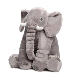 Plush Elephant Cuddle Toy 70 cm Gray