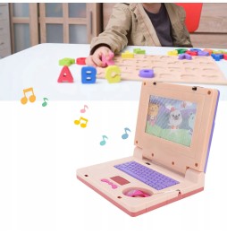 Edukacyjny laptop dla dzieci z muzyką i LED