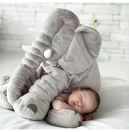 Plush Elephant Cuddle Toy 70 cm Gray