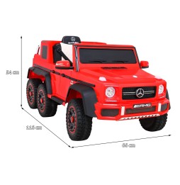 Mercedes G63 AMG autko na akumulator czerwony z pilotem