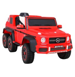 Mercedes G63 AMG autko na akumulator czerwony z pilotem