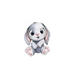 Large Plush Rabbit Figo 50cm Gray