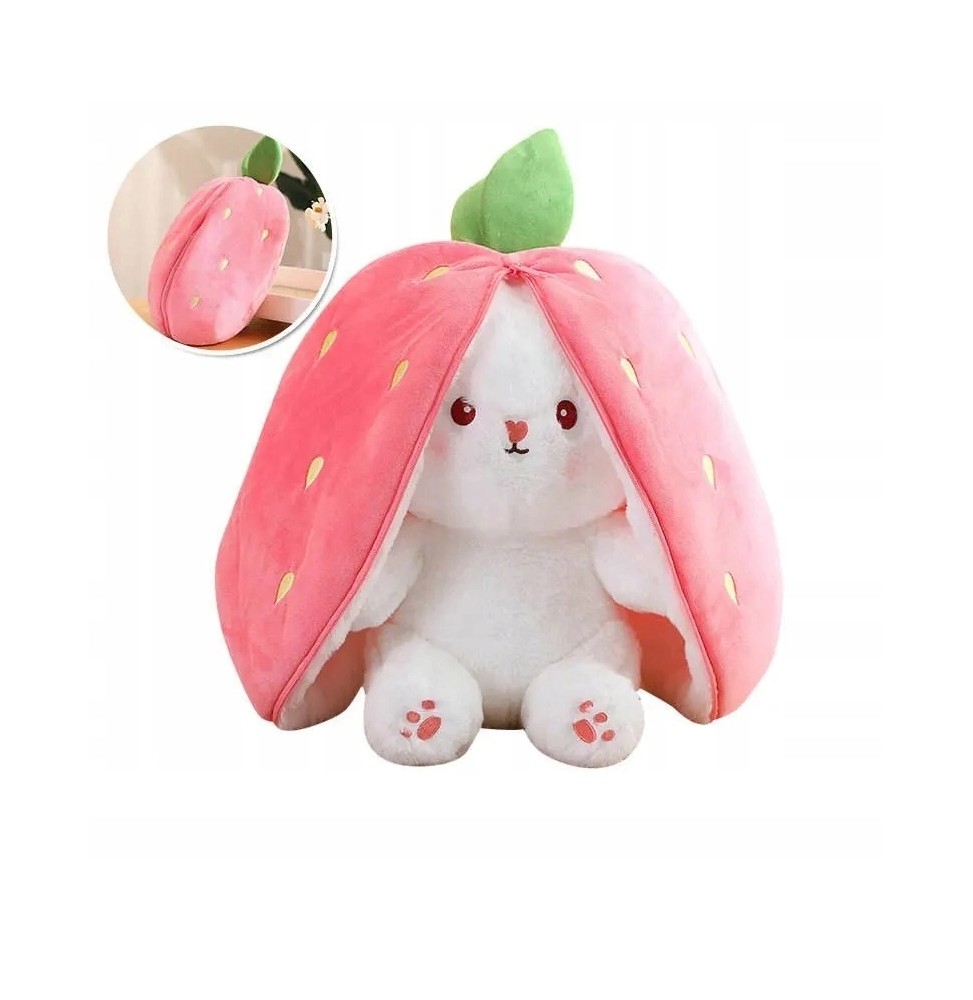 Strawberry Bunny Plush - Interactive Toy