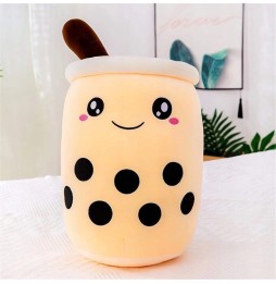 Pluszak maskotka bubble tea kubek 35 cm beżowa