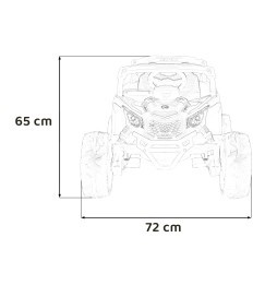 Vehicul ATV CAN-AM Maverick roșu pentru copii