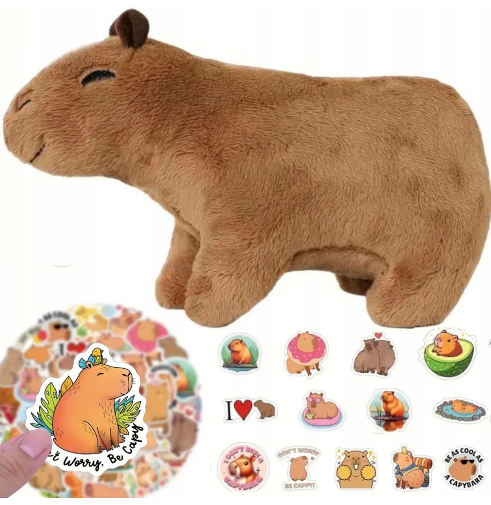 XXL Capybara Set with Stickers and Pen