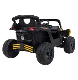 Vehicul ATV CAN-AM Maverick galben pentru copii