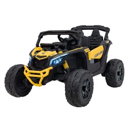 Vehicul ATV CAN-AM Maverick galben pentru copii