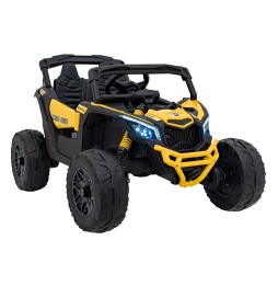 Vehicul ATV CAN-AM Maverick galben pentru copii