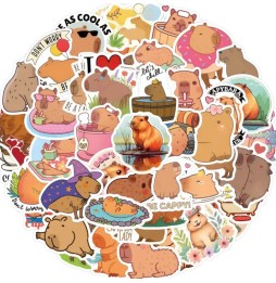 Large Capybara Set with Stickers