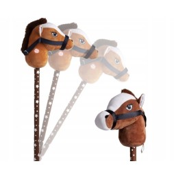 Plush Horse Head on a Stick with Sound