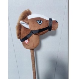 Plush Horse Head on a Stick with Sound