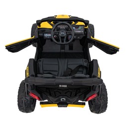 Vehicul ATV CAN-AM Maverick galben pentru copii