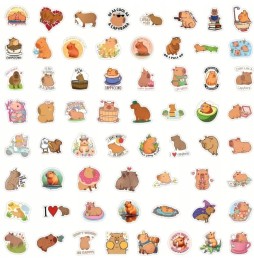 Large Capybara Set with Stickers