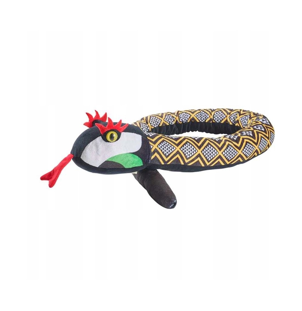 Black and Yellow Plush Snake 137 cm