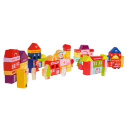 Wooden City Blocks for Kids 3+ with Sorter