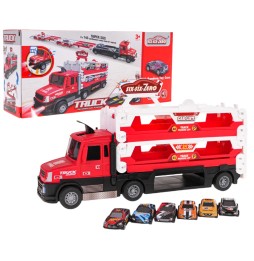 2-in-1 Truck with Catapult for Kids - Red