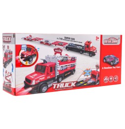 2-in-1 Truck with Catapult for Kids - Red