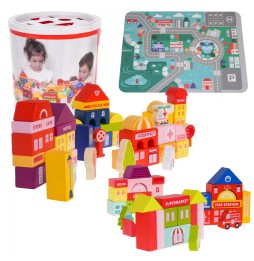 Wooden City Blocks for Kids 3+ with Sorter