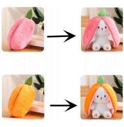 Large Rabbit Plush Strawberry Carrot